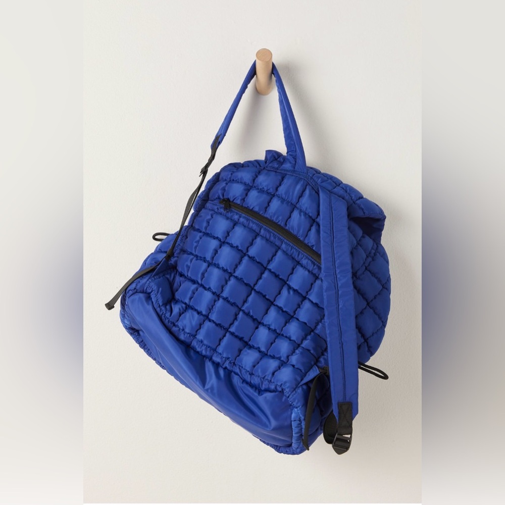 NWT Free People Movement Quilted Hiker Backpack In Athletic Blue - Picture 3 of 7
